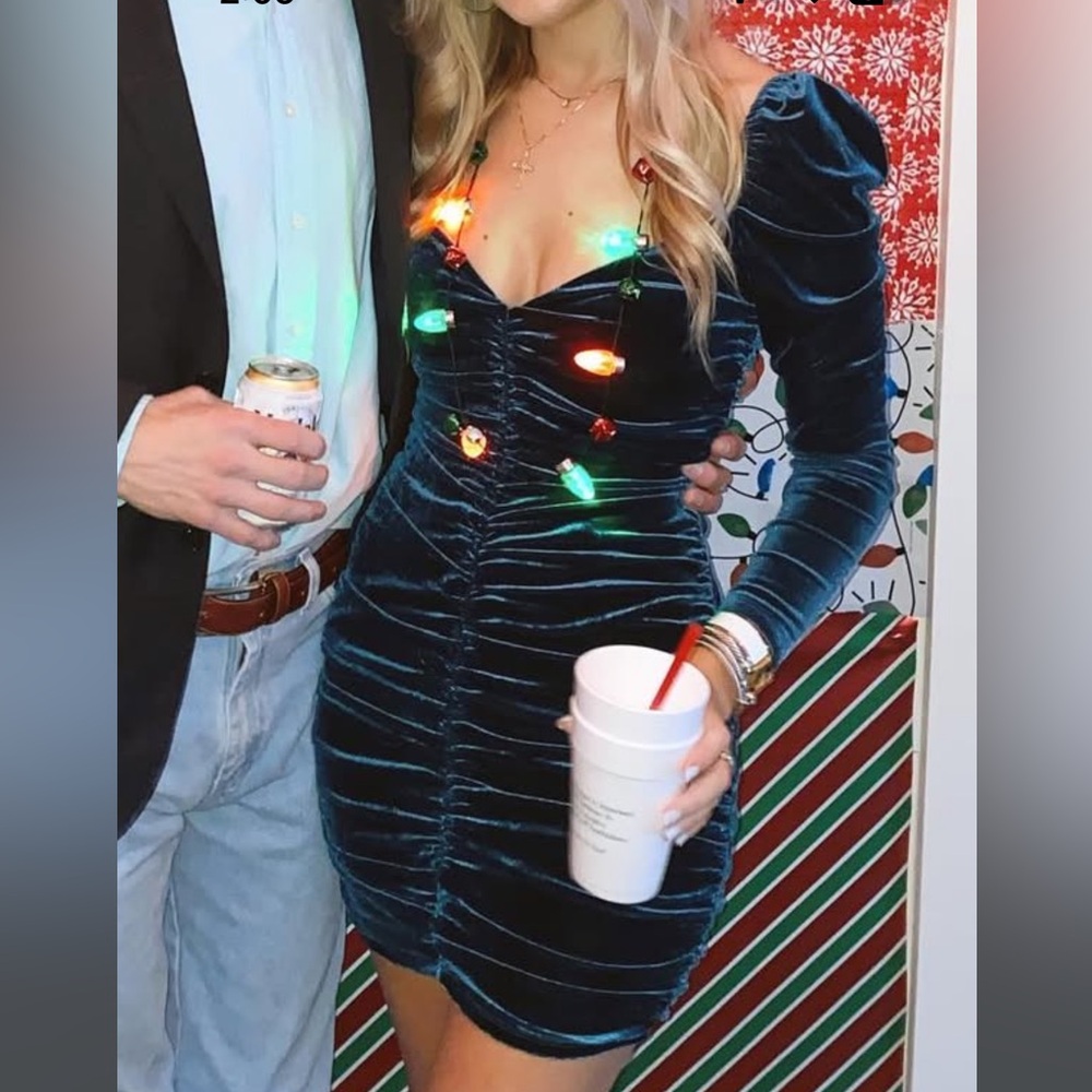 Lovers + Friends Andie Mini Dress in Deep Teal